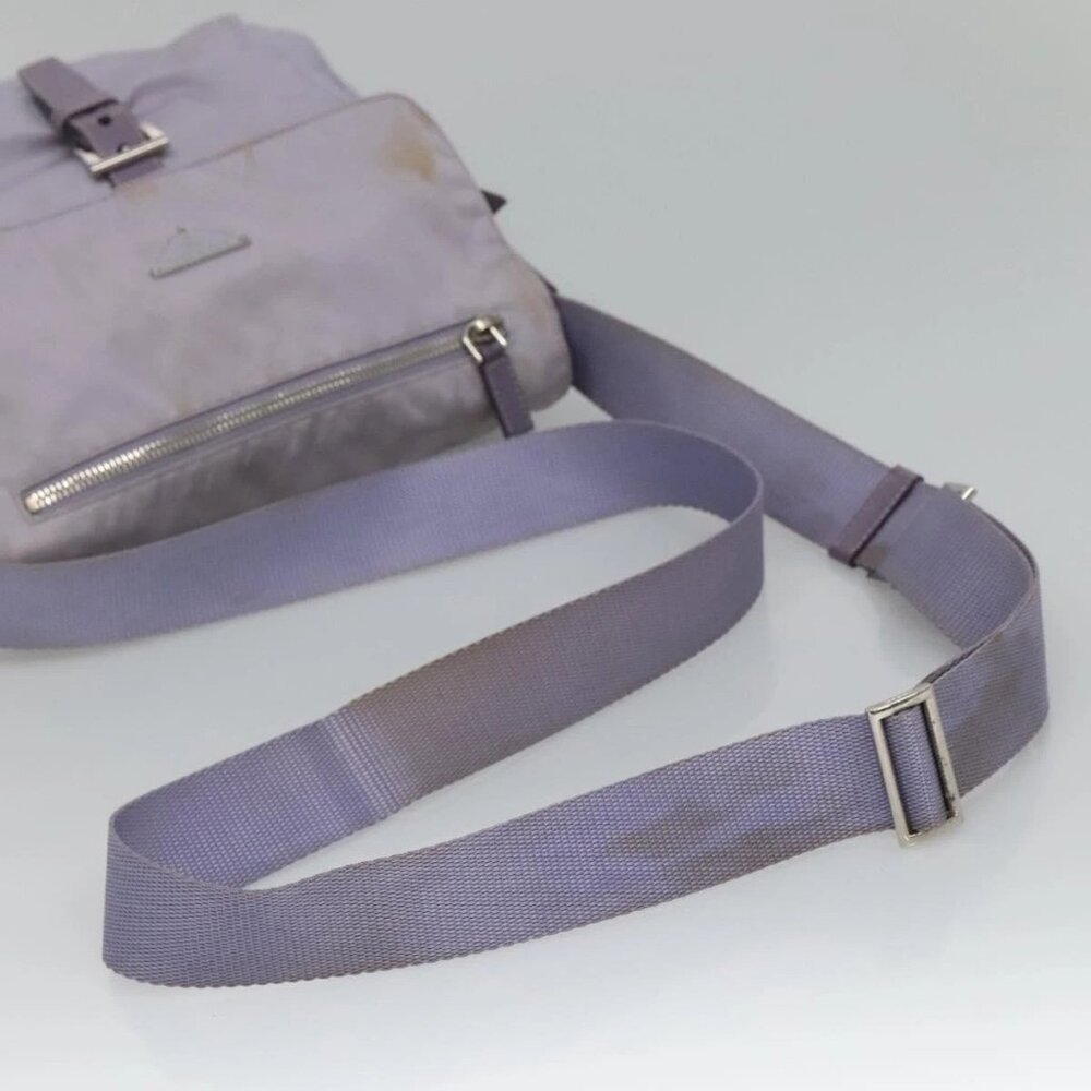 PRADA Shoulder Bag Nylon Purple Silver Auth ti3319 - Picture 6 of 16